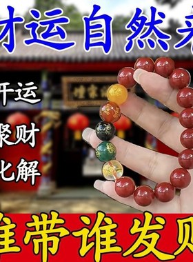 招财转运手链男女手串五路财神招财手串打貔貅朱转珠本年转运手链