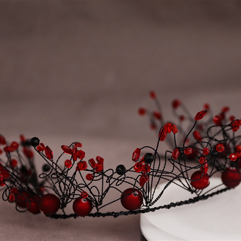 敬酒服头饰简单大气新娘2023新款红色结婚森系超仙婚礼发饰中式女