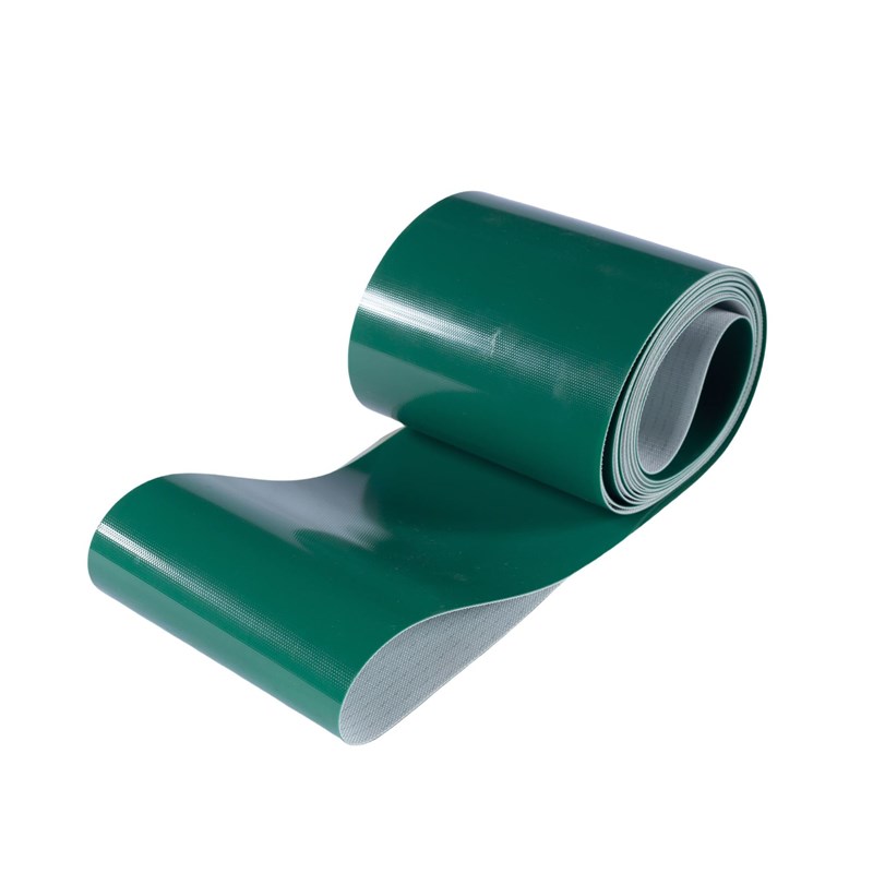 PVC绿色轻型尼龙传送运输工业皮带 物流快递分拣流水线环形输送带