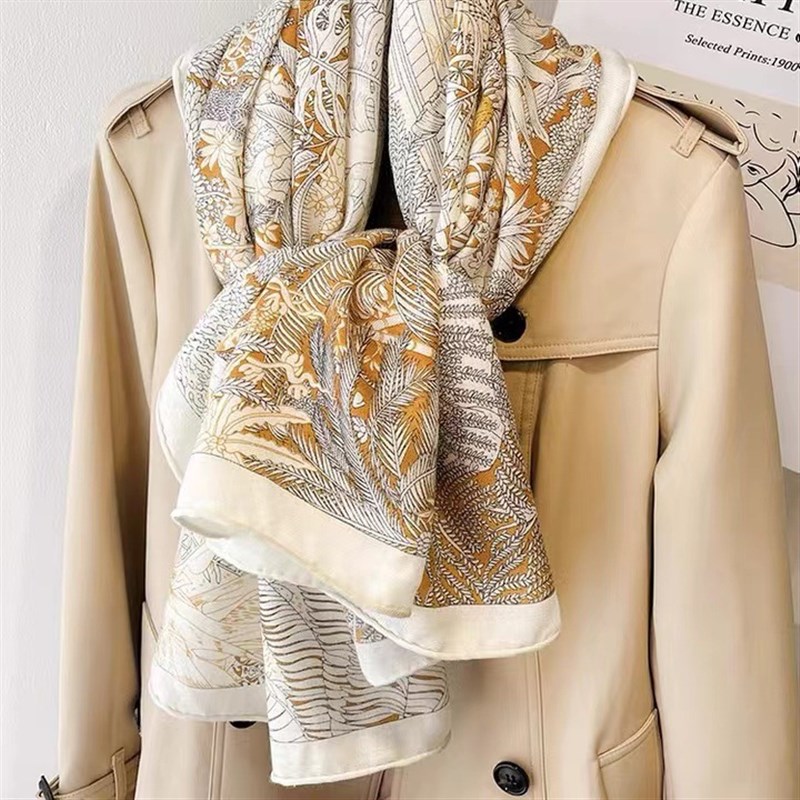 重磅!高档丝毛围巾女秋冬季羊毛大方巾贵气保暖披肩两用女伴手礼