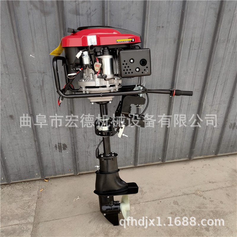 养殖船推进器 螺旋桨木船挂桨机 轻便四冲程竹排尾挂机马达