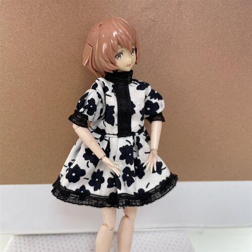 1/12寿d屋机娘动漫模玩手办人偶娃衣碎花礼服连衣裙短裙子