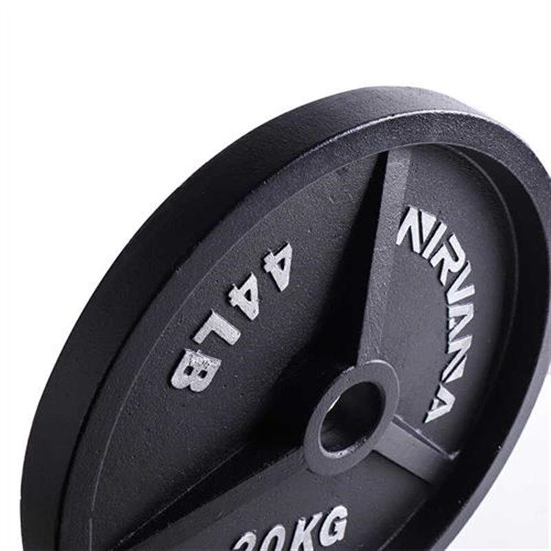 腾泰纯铁杠铃片大孔超r薄举重片家用硬拉卧推健身器材黑色哑铃片