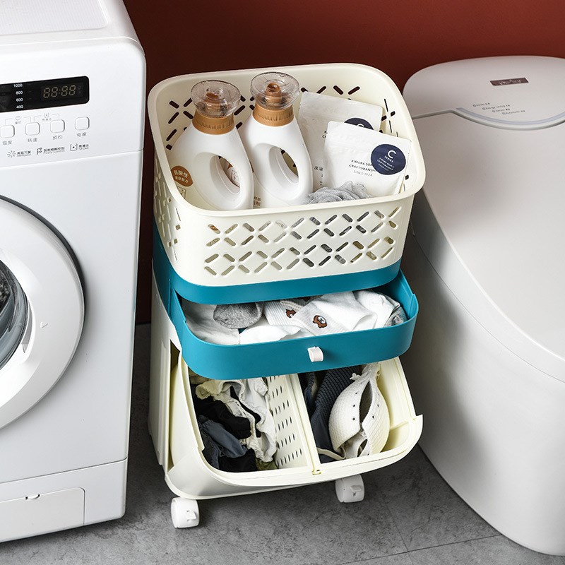 定制脏衣篮洗衣桶脏衣服收纳筐家用衣物带轮置物架卫生间脏衣篮