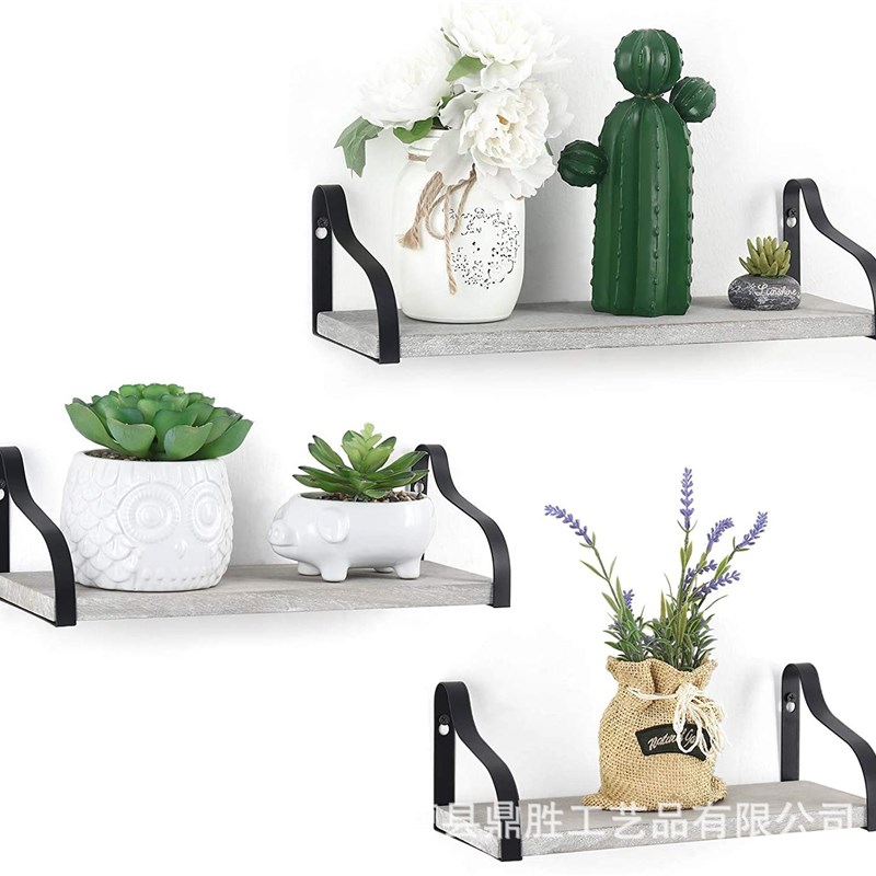 木质储物置物架咖啡厅美甲店背景墙面装饰架墙上客厅艺术品展示架