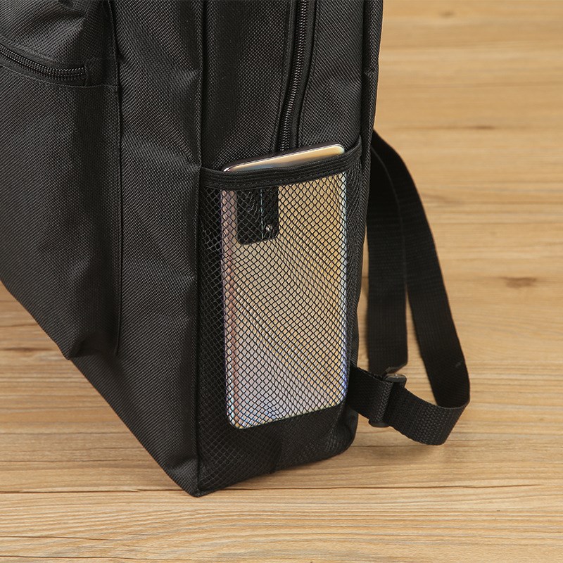 休闲双肩包旅行包便携泳衣收纳包 潮牌黑色轻便双肩包可加印logo