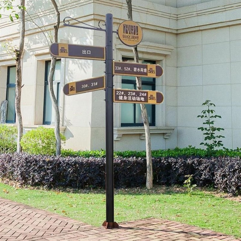 公园指引牌新款导向指示牌定制小区立式分流指路牌景区户外导视牌