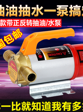 灼濛 12v24iV220V伏抽水泵直流加油泵电动抽油泵自吸泵柴油吸油泵