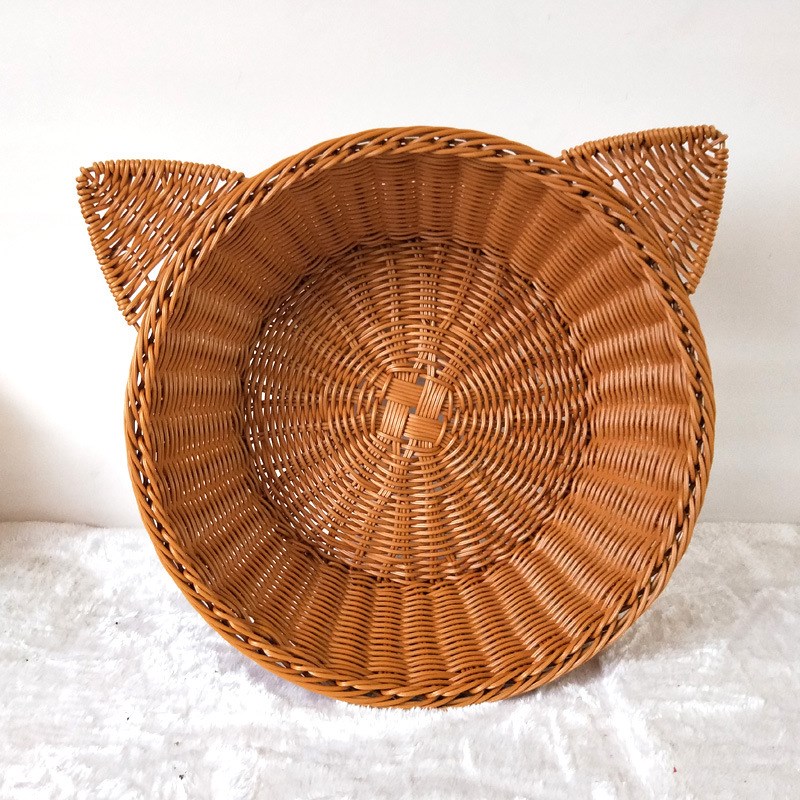 小型宠物窝四季通用猫窝狗宠物笼用品可水洗藤编篮透气性编织猫抓