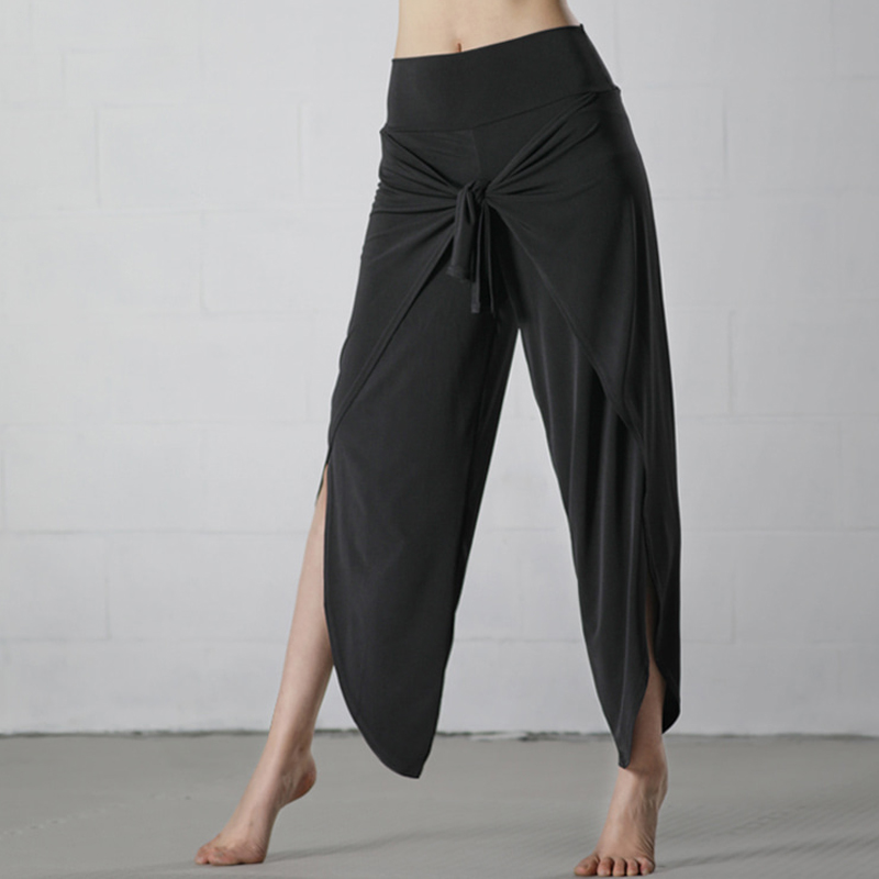 韩新品时尚d舞韵宽腿显瘦瑜伽裙裤气质拉丁舞蹈跳操轻盈普拉提裤