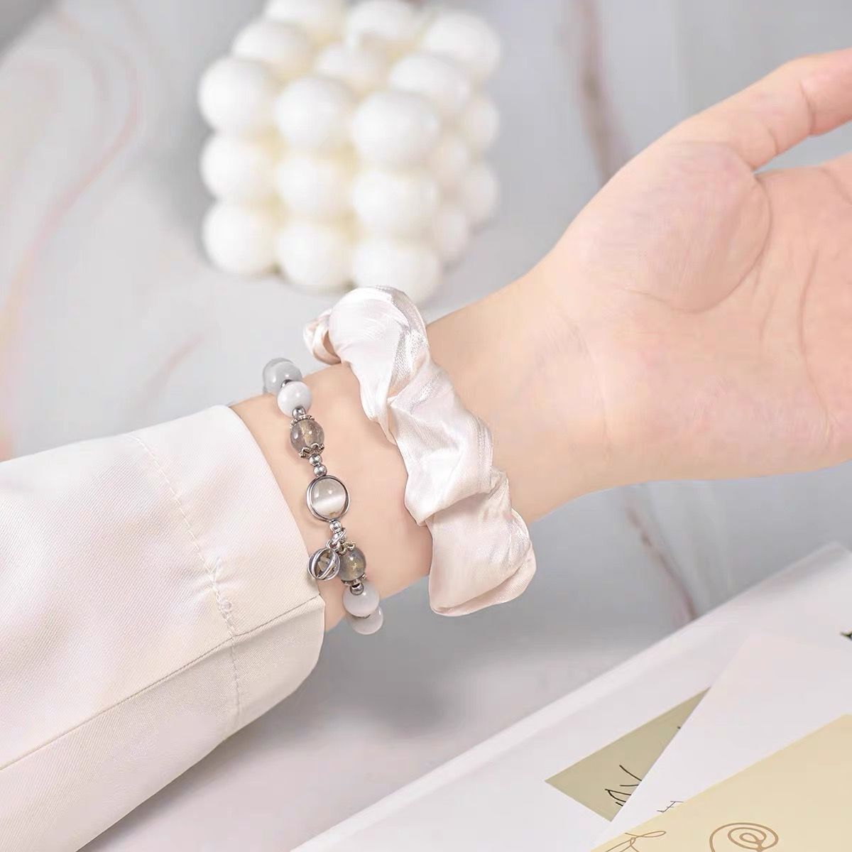 雪纺发圈适用华为watchfit4表带4pro手表fit3腕带ins高级女新款夏