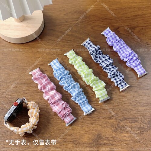 适用华为fit布格子大肠圈表带