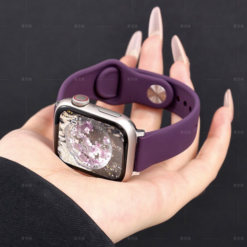 适用华为FIT5/4/3/2手表硅胶表带反扣智能运动watchfit5pro腕带fit4pro替换手表带高级感ins风纯色男女士新款