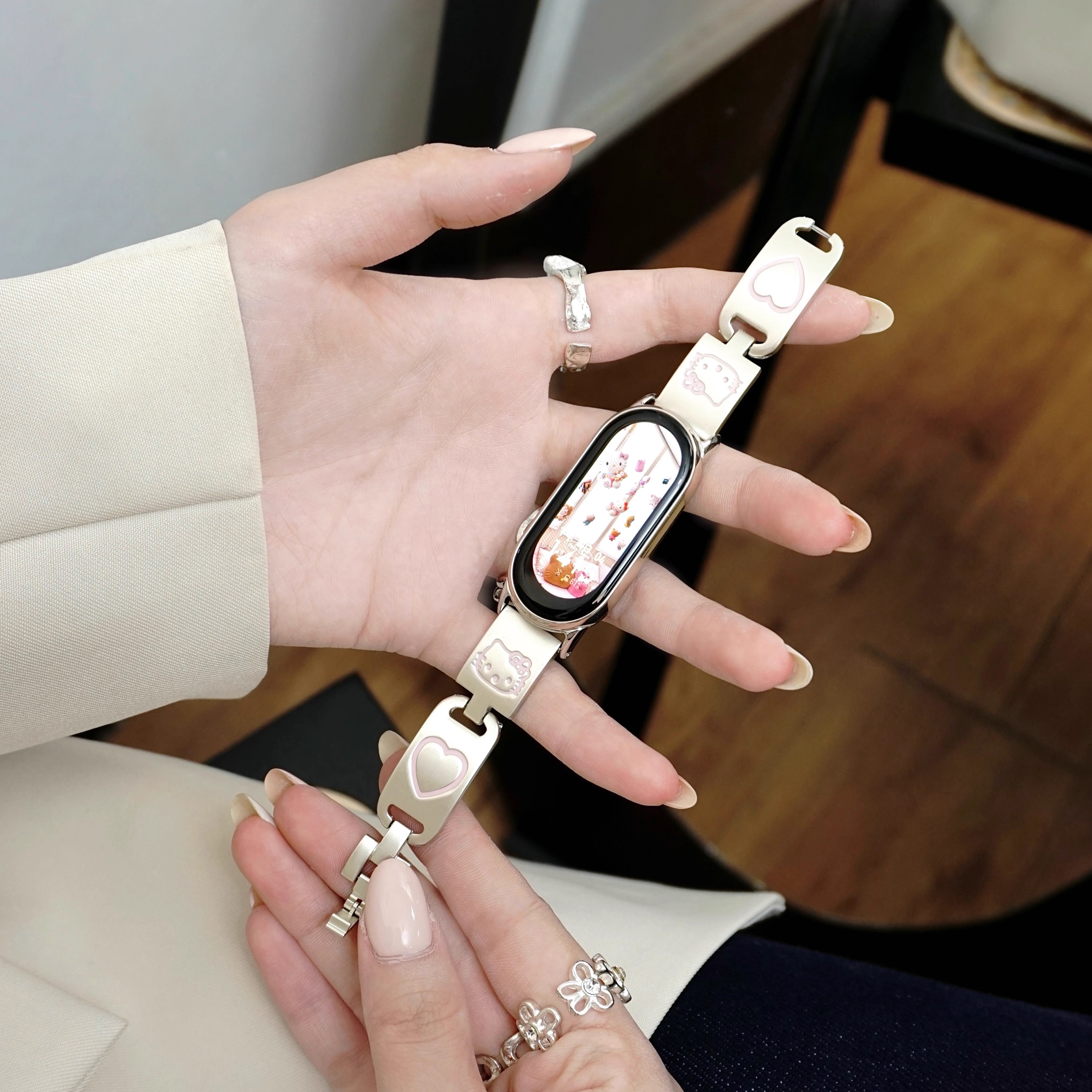 可适用小米手环10爱心kt猫表带