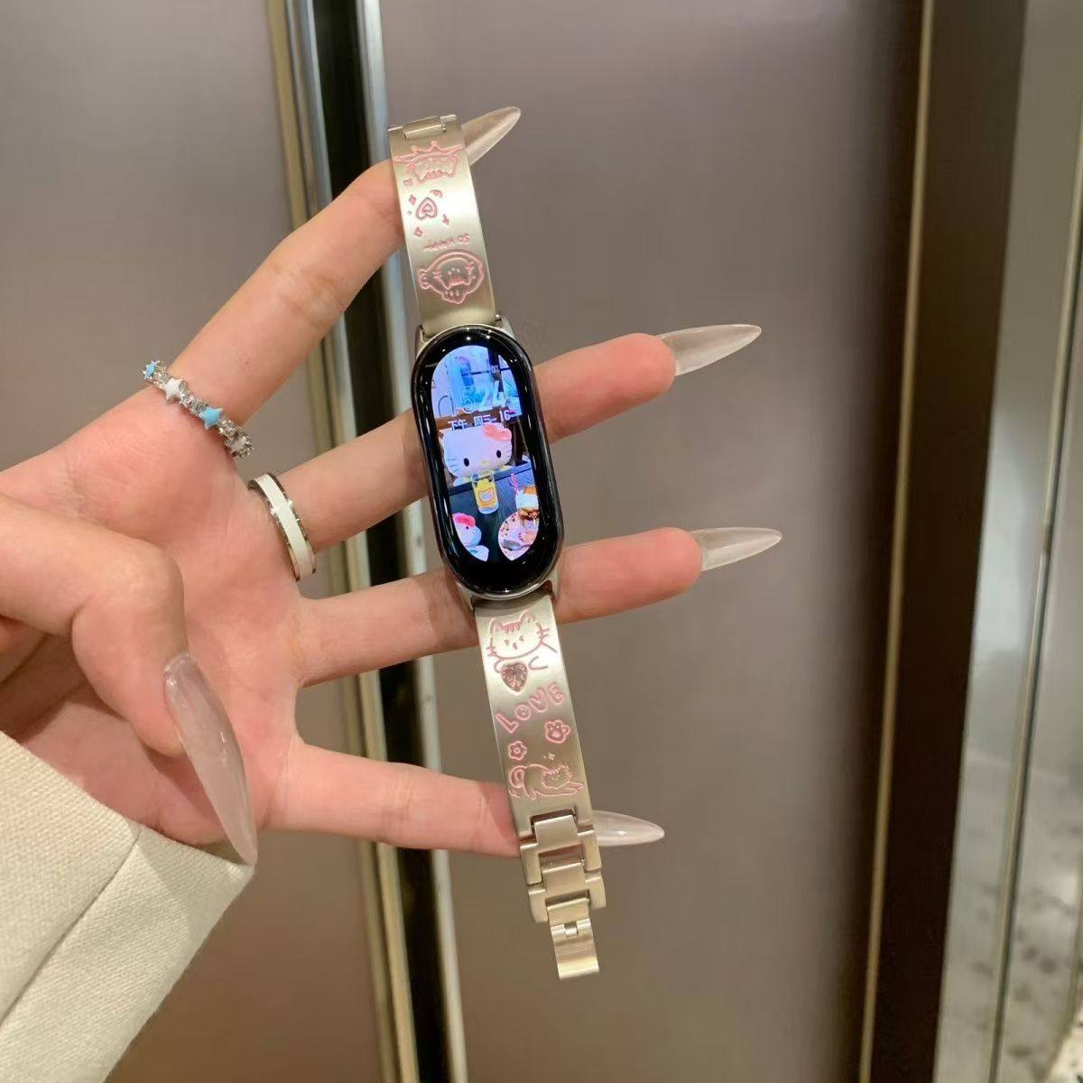 适用于小米手环10粉钻8nfc慵懒9猫咪红米watch45金属表带8Pro表带,手表,配件,淘宝优惠券,粉丝福利购,淘宝优惠卷