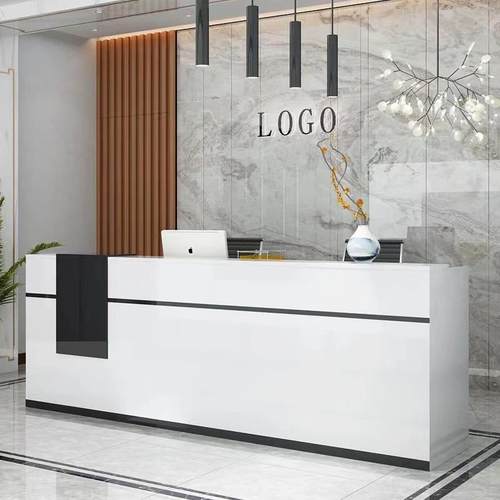 公司前台咨询台接待台美容院收银柜吧台简约现代办公室前台办公桌