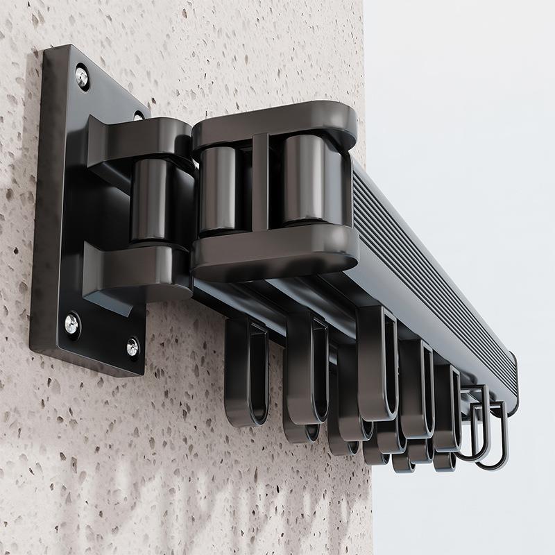 折叠晾衣架墙壁挂式室内飘窗外家用阳台隐形凉衣杆伸缩晒被子神器