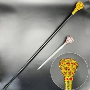 工厂新款绅士手杖文明棍杖复古奢华金属锌合金英伦万圣节道具权杖