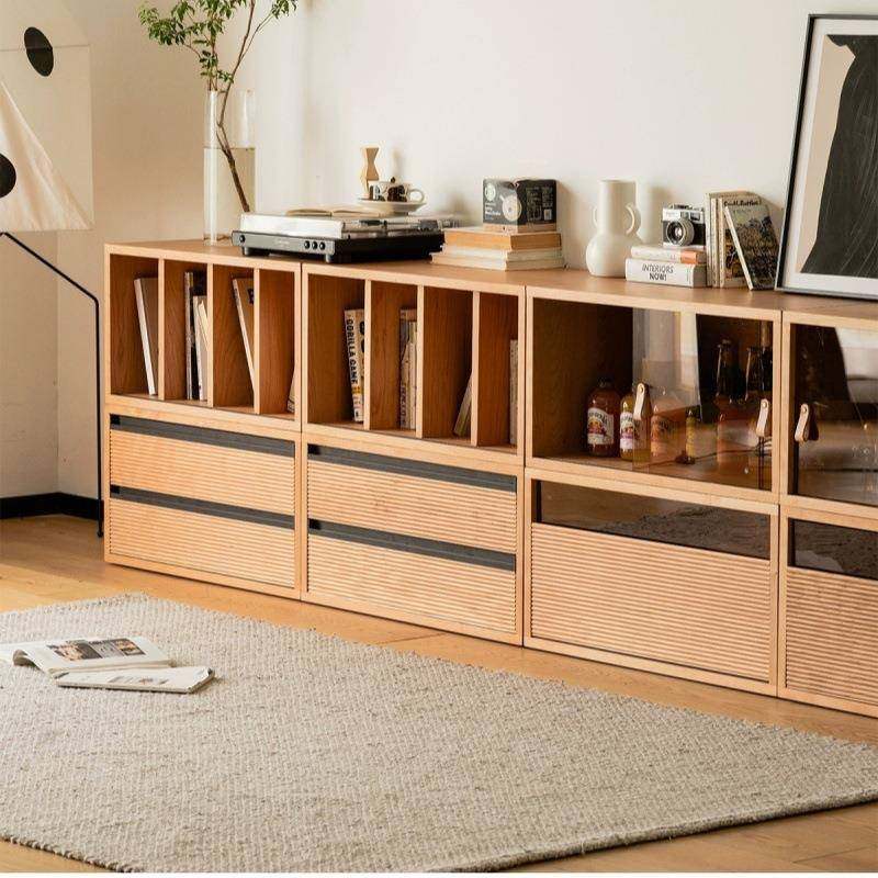 实木书柜客厅电视柜日式樱桃木落地矮储物柜自由组合书架,特色手工艺,其他特色工艺品,淘宝优惠券,粉丝福利购,淘宝优惠卷