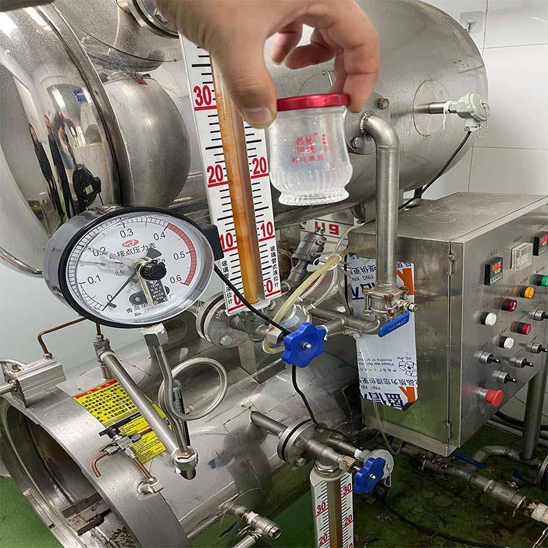 瓶装燕窝花胶小金碗杀菌锅龟苓膏带换热器喷淋灭菌釜鱼胶杀菌设备