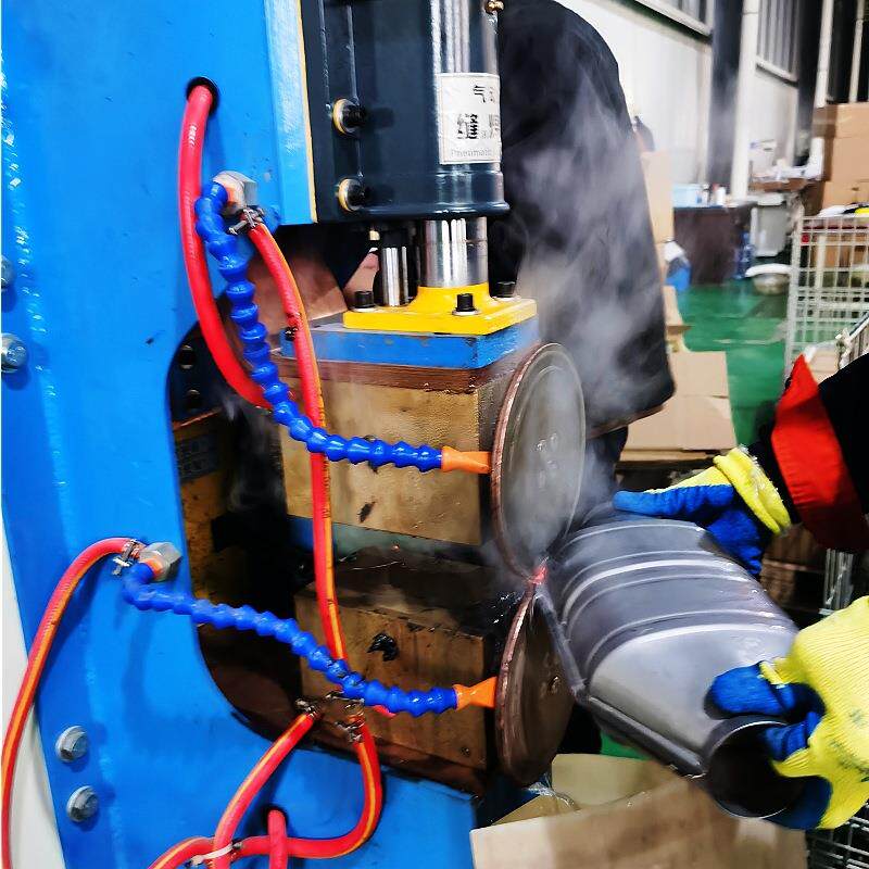 三元催化气包封边气动滚焊机汽车摩托车排气管缝焊设备