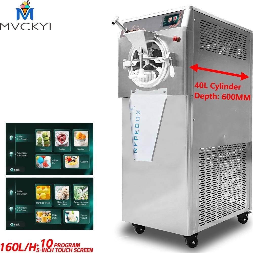 源头冰淇淋机工厂160L/H高产量冰激凌机意式挖球雪糕机