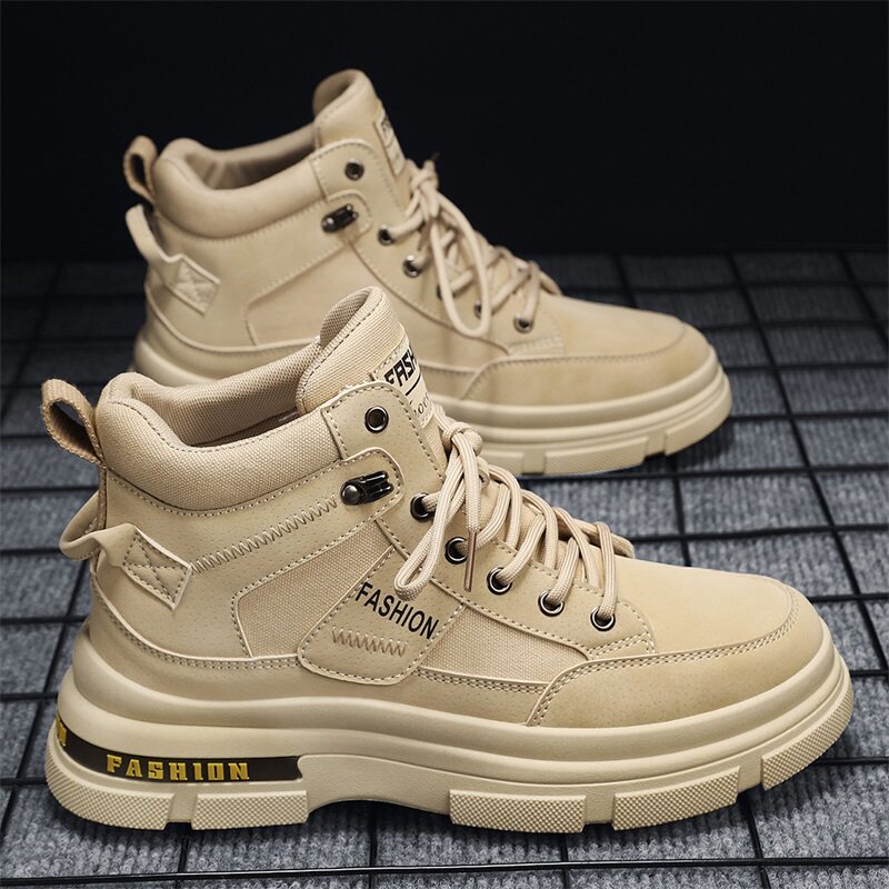 马丁靴男款春秋复古英伦风真皮工装靴男士防滑耐磨工作高帮劳保鞋