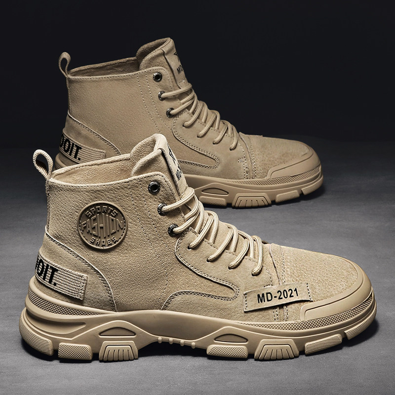 马丁靴男款秋季2025新款户外运动登山靴子防滑耐磨英伦风高帮男鞋