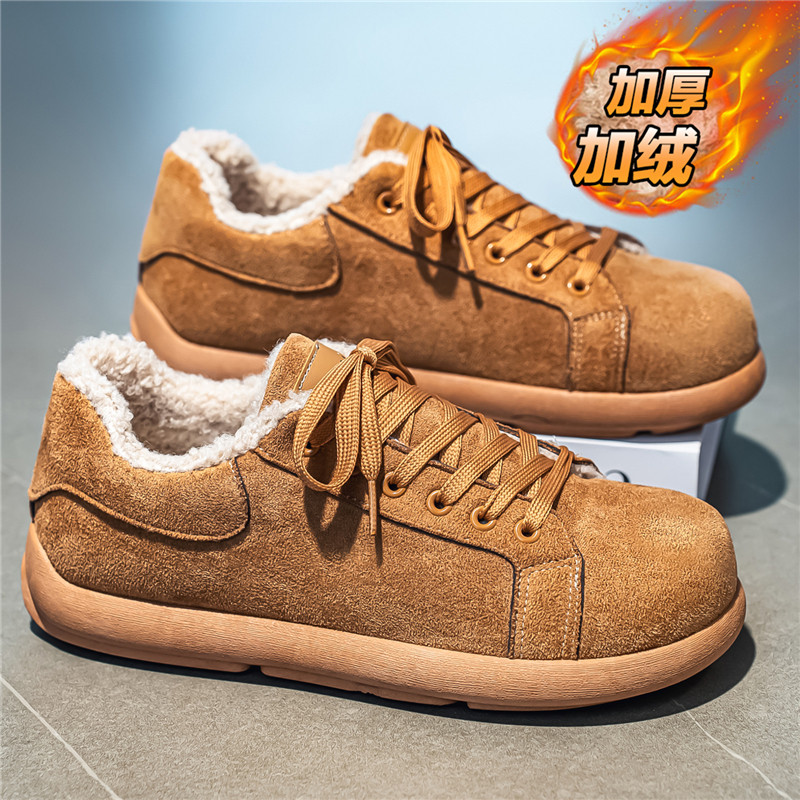 加绒大头勃肯鞋秋冬款男士潮流鞋