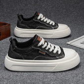 2026新款 春季 青少年皮面运动防滑防水大头鞋 男鞋 百搭潮流黑色板鞋