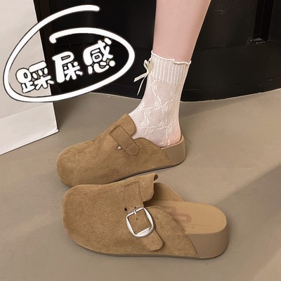 厚底内增高勃肯拖鞋女外穿