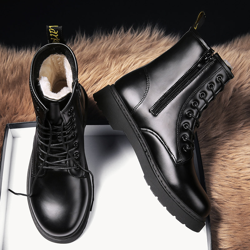 冬季男鞋防水防滑加绒加厚保暖棉鞋男士工作工装马丁靴劳保雪地靴