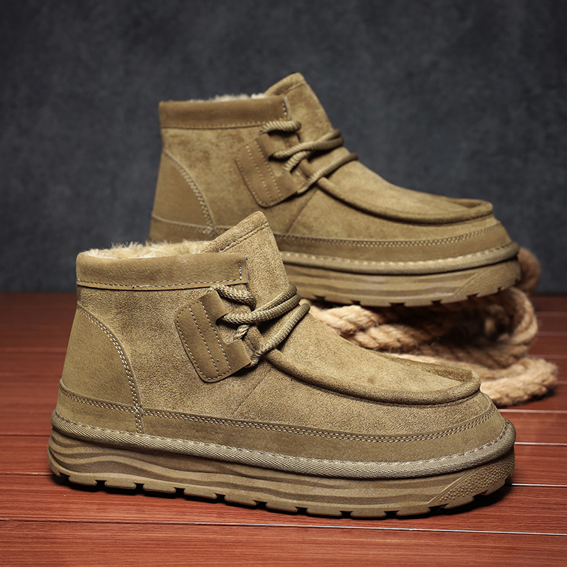 冬季新款男士抗寒保暖雪地靴加绒