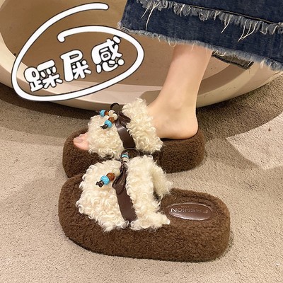 网红高级感毛拖鞋女外穿20