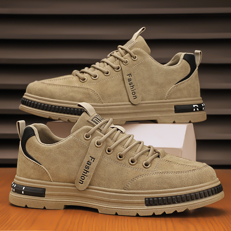 鞋子男款工作鞋秋季透气工地干活男鞋防滑耐磨工作劳保鞋工装板鞋