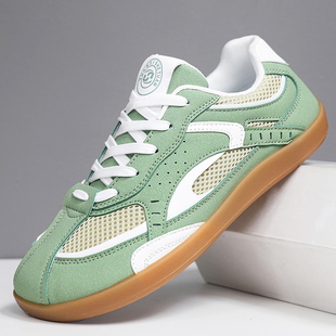 德训男鞋秋季软底轻便学生运动休闲平底绿色板鞋美式高街百搭潮鞋