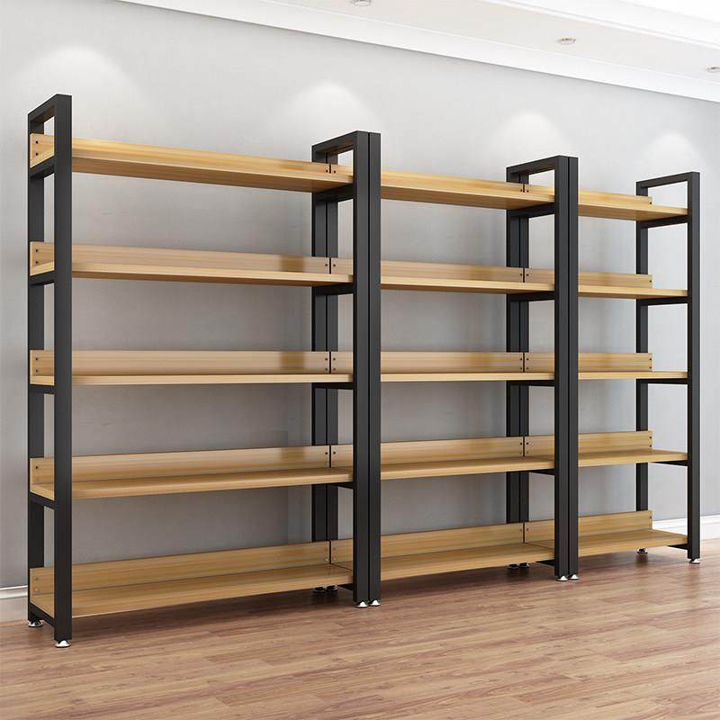书架落地多层钢木书柜家用客厅铁艺架子简易货架收纳储物柜置物架
