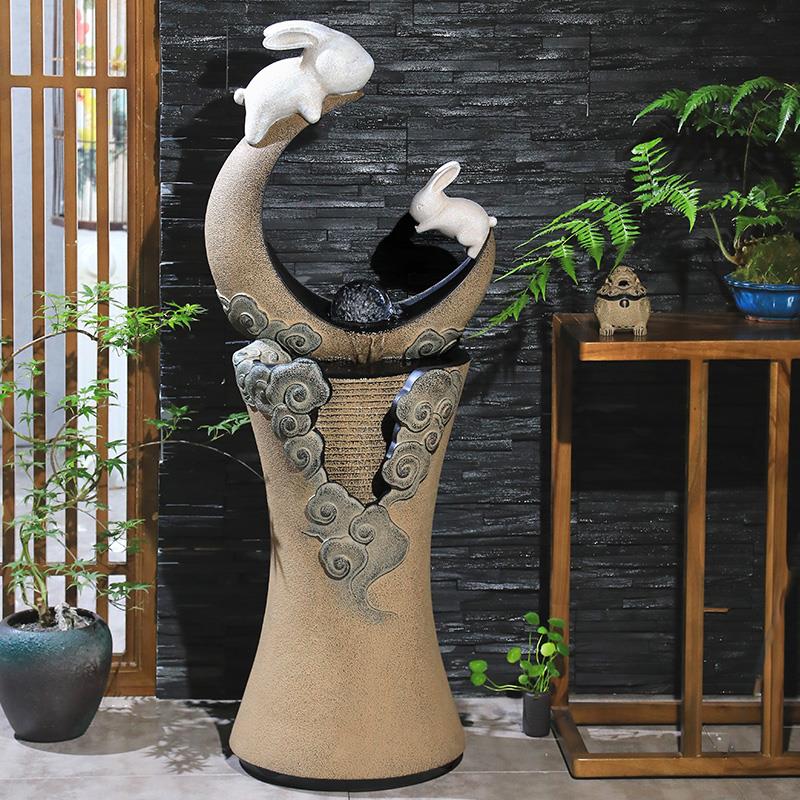 室内客厅玄关装饰落地流水摆件阳台造景循环水景观招财风水球喷泉