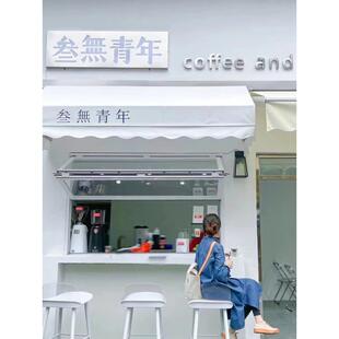 上下折叠窗定制网红咖啡店吧台推拉任意悬停轻松提拉铝合金折叠窗