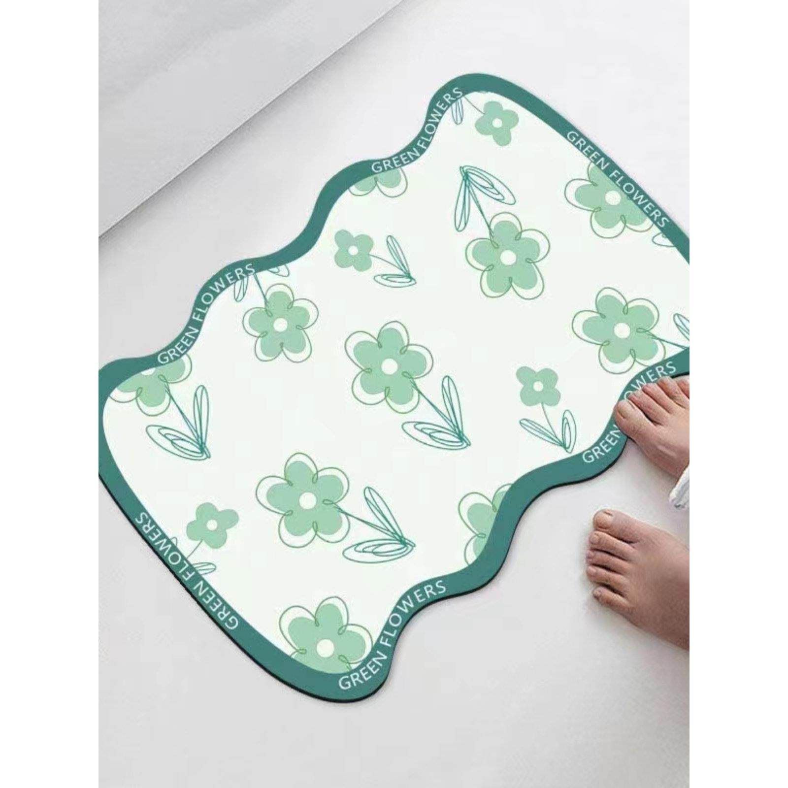 硅藻泥软垫卫生间厕所门口速干入户地垫脚垫浴室防滑垫子可裁剪