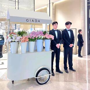 商场移动促销售卖车花车摆摊小推车流动展示集市摊位架餐车手推车