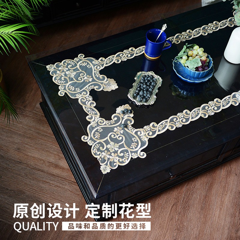 极速桌垫pvgc桌布防水防油免洗软玻璃茶几垫防烫蕾丝餐桌垫透明水