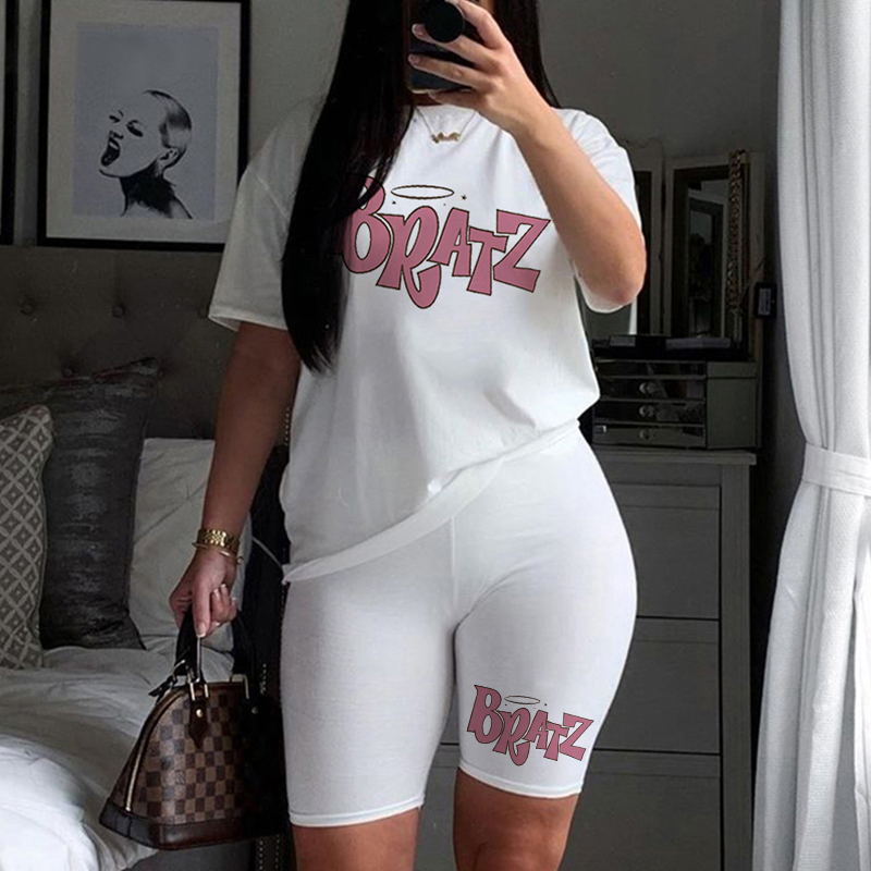 极速Spring Summer Jogging 2-Pieces Set WoMmen Outfit Short S