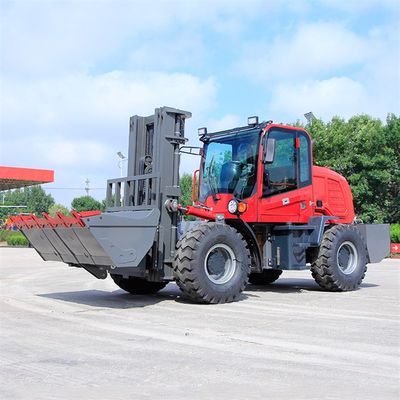 极速新品3.5吨山地泥泞液压堆高机全自动越野搬运车W U3吨堆高装