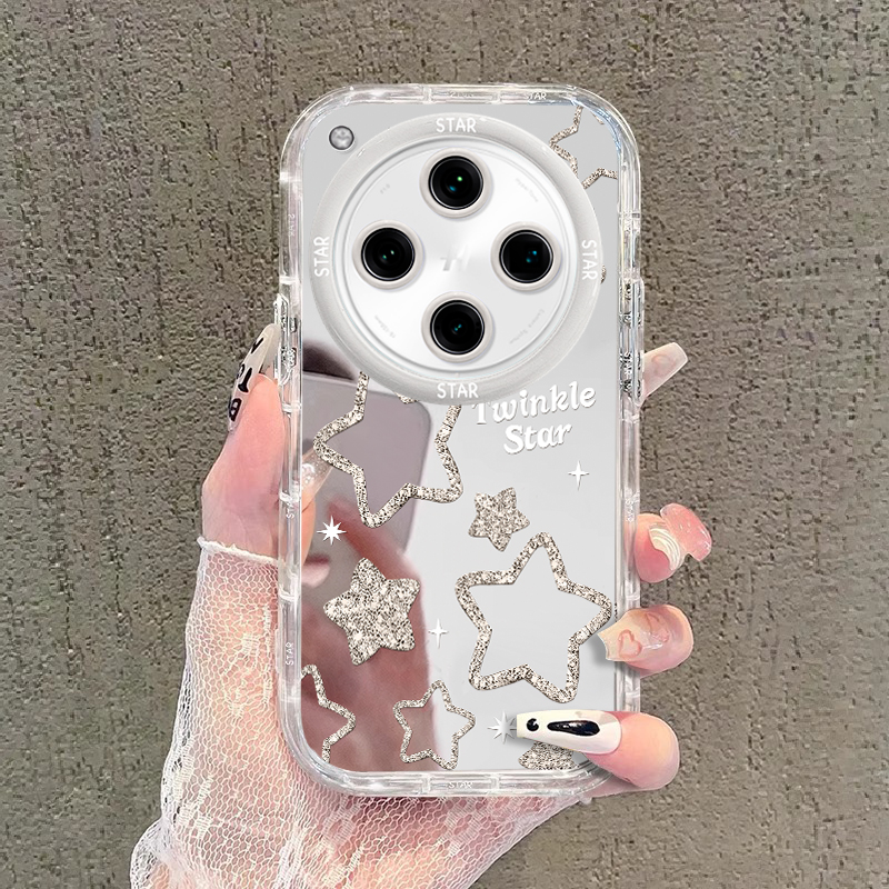 适用OPPOfindX系列闪粉星星外壳