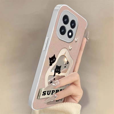 适用IQOO系列镂空黑猫手机壳