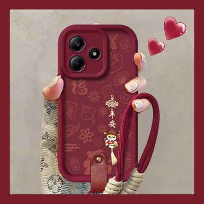 适用小米Redmi红米Note14Pro+新款手机壳13RPro秋冬Note9高级感11TPro文字平安喜乐Note11SE硅胶套10防摔软壳