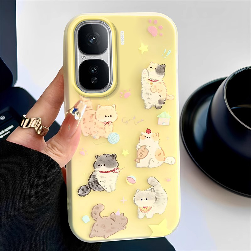 适用iQOOneo系列奶黄猫咪手机壳