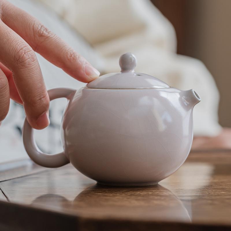 云隐造物汝窑茶壶家用陶瓷泡茶器功夫过滤单壶泡茶壶小茶壶西施壶