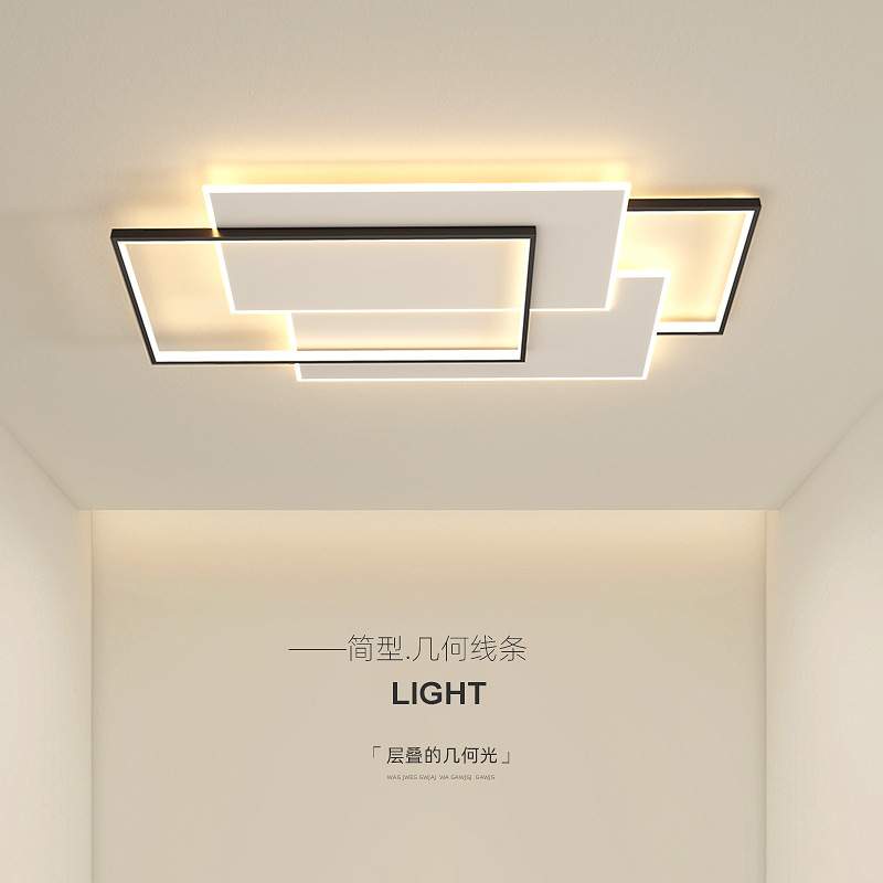 创意长方形客厅灯led吸顶灯简约现代北欧主卧室灯书房餐厅灯具